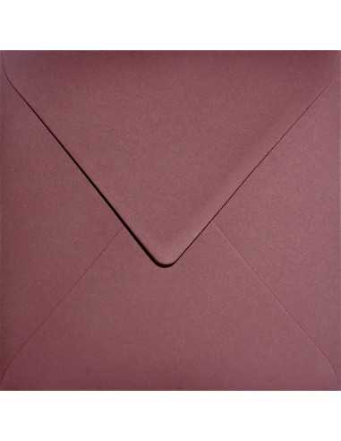 Busta da lettera colorata ecologica quadrata bordeaux (15,3x15,3cm) gommata Keaykolour Carmine 120g