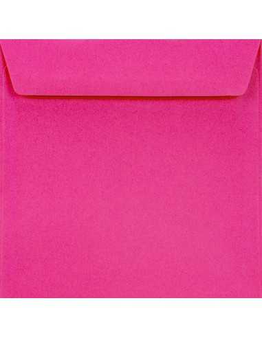 Busta da lettera colorata quadrata rosa scuro (15,5x15,5cm) con strip adesivo Burano Rosa Shocking 90g