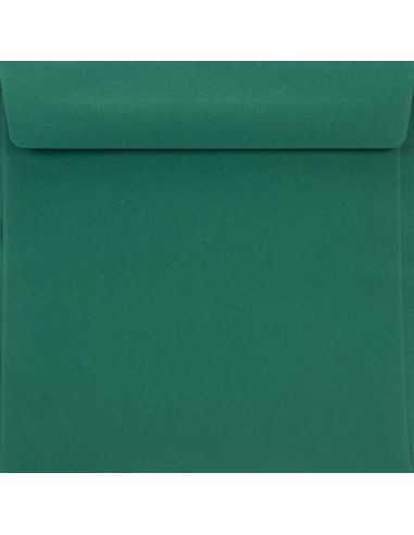 Busta da lettera colorata quadrata verde scuro (15,5x15,5cm) con strip adesivo Burano English Green 90g