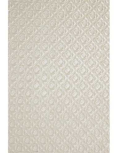 Carta decorativa metallizzata beige con piccole rose (56x76cm)