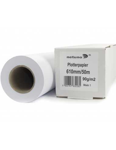 Rotolo di carta per plotter 610/50m 90g