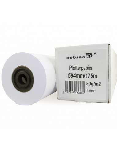 Rotolo di carta per plotter e fotocopie 594/175m 80g