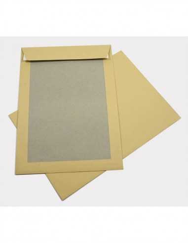 Busta spedizione marrone B4 (25x35,3cm) con retro in cartone grigio 400g - 25 pezzi