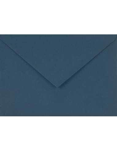 Busta da lettera colorata azzurro scuro C6 (11,4x16,2cm) gommata Sirio Color Blu 115g