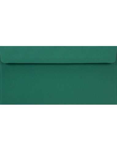 Busta da lettera colorata verde scuro DL (11x22cm) con strip adesivo Burano English Green 90g