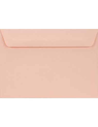 Busta da lettera colorata rosa chiaro C6 (11,4x16,2cm) con strip adesivo Burano Rosa 90g