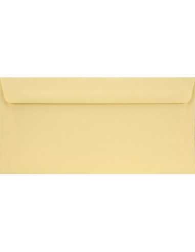 Busta da lettera colorata crema DL (11x22cm) con strip adesivo Burano Camoscio 90g