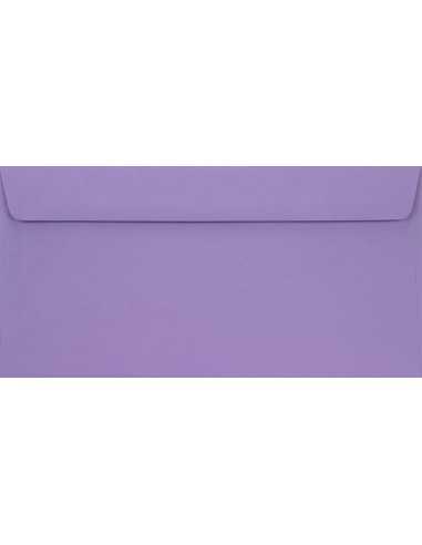 Busta da lettera colorata viola DL (11x22cm) con strip adesivo Burano Violet 90g