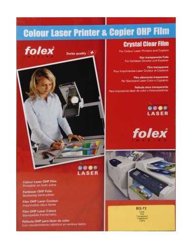 Pellicola trasparente per stampanti laser a colori FOLEX BG-72 - conf. 10 fogli A4