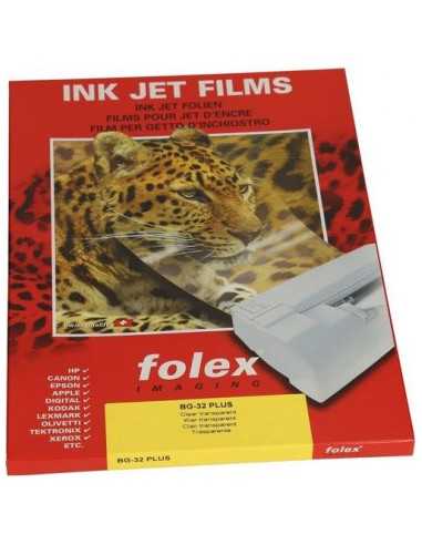 Pellicola trasparente per stampanti inkjet FOLEX BG-32 PLUS - conf. 10 fogli A3