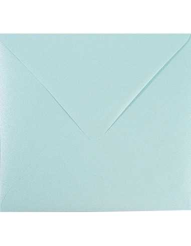 Busta da lettera quadrata azzurro (15,3x15,3cm) gommata Majestic Damask Blue 120g