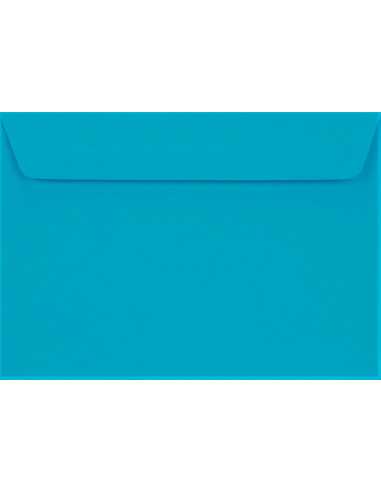 Busta da lettera colorata azzurro C6 (11,4x16,2cm) con strip adesivo Design 120g