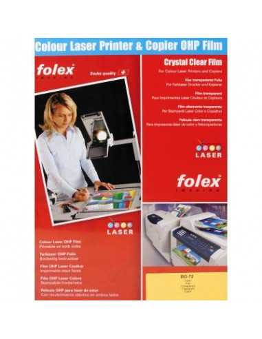 Pellicola trasparente per stampanti laser a colori FOLEX BG-72 - conf. 50 fogli A3