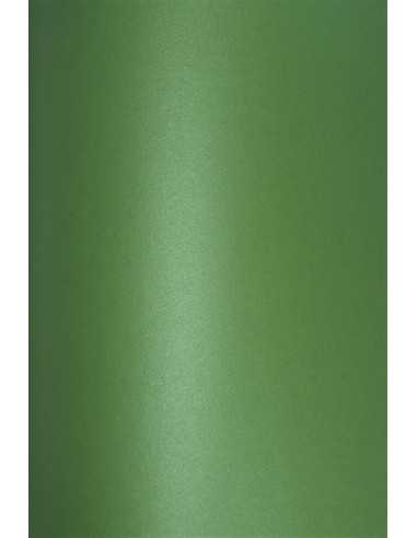 Carta metallizzata perlescente verde scuro 280g Aster Metallic Christmas Green - conf. 10 fogli A4