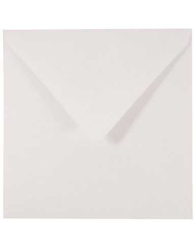 Busta da lettera ecologica quadrata bianco (15,3x15,3cm) gommata Materica Gesso 120g