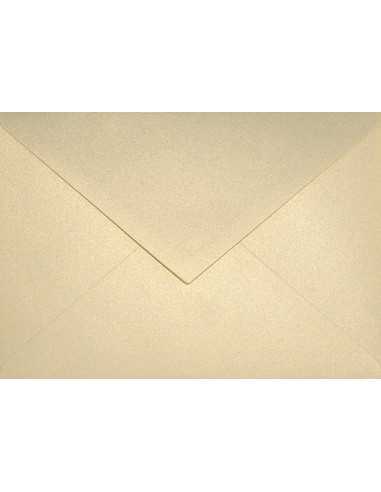 Busta da lettera metallizzata perlescente vaniglia C6 (11,4x16,2cm) gommata Aster Metallic Gold Ivory 120g