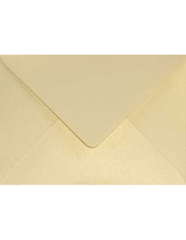 Busta da lettera metallizzata perlescente vaniglia B6 (12,5x17,5cm) gommata Aster Metallic Gold Ivory 120g