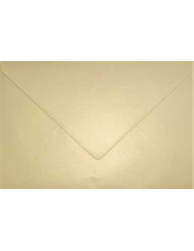 Busta da lettera metallizzata perlescente vaniglia C5 (16,2x22,9cm) gommata Aster Metallic Gold Ivory 120g