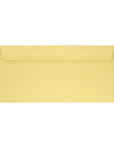 Busta da lettera colorata giallo chiaro DL (11x22cm) con strip adesivo Burano Giallo 90g