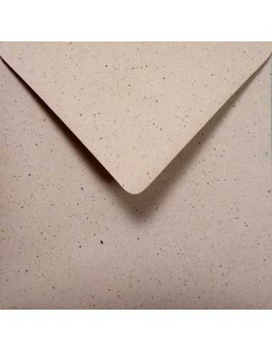 Busta da lettera ecologica quadrata beige (15,5x15,5cm) gommata Crush Cocoa 120g