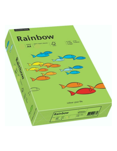 Carta colorata verde 160g Rainbow - conf. 250 fogli A4