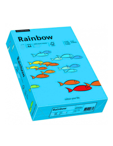 Carta colorata azzurro 160g Rainbow - conf. 250 fogli A4