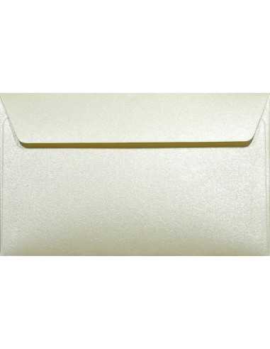 Busta da lettera metallizzata perlescente crema PA2 (9x14cm) gommata Majestic Candelight Cream 120g